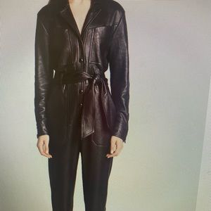 Brand new never worn Veronica Beard Loredana leather jumpsuit